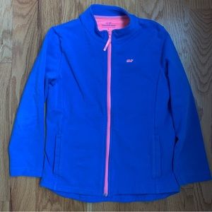Vineyard Vines Girls Zip Up in Blue Size Large (14).